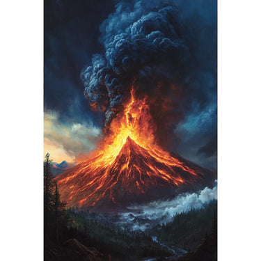 Volcano Painting